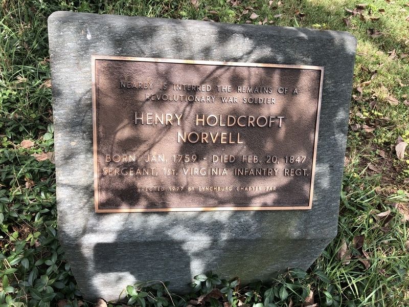 Henry Holdcroft Norvell Marker image. Click for full size.
