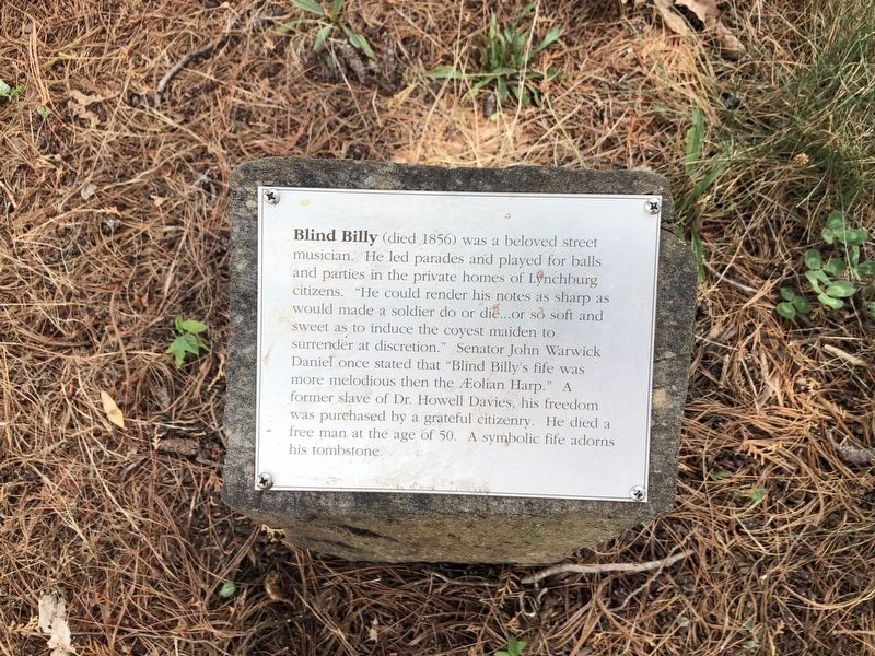 Blind Billy Marker. Click for full size. Blind Billy Marker image. Click for full size.