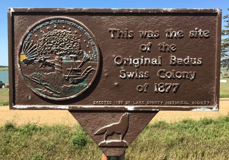 Original Badus Swiss Colony Site Marker. Click for full size. Original Badus Swiss Colony Site Marker image. Click for full size.