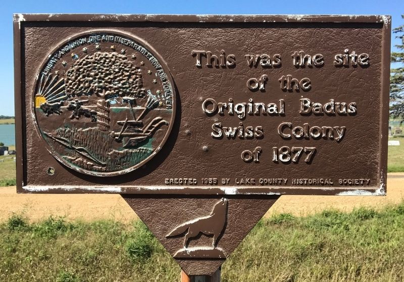 Original Badus Swiss Colony Site Marker image. Click for full size.