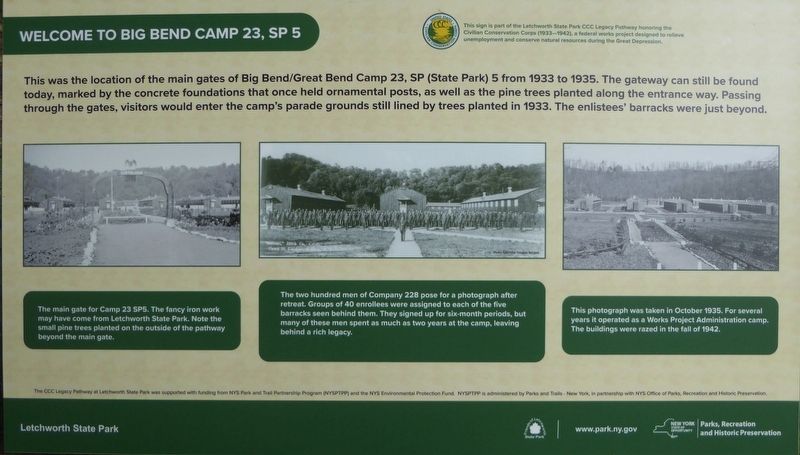 Welcome to Big Bend Camp 23, SP 5 Marker image. Click for full size.