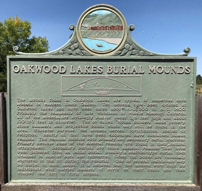Oakwood Lakes Burial Mounds Marker image. Click for full size.