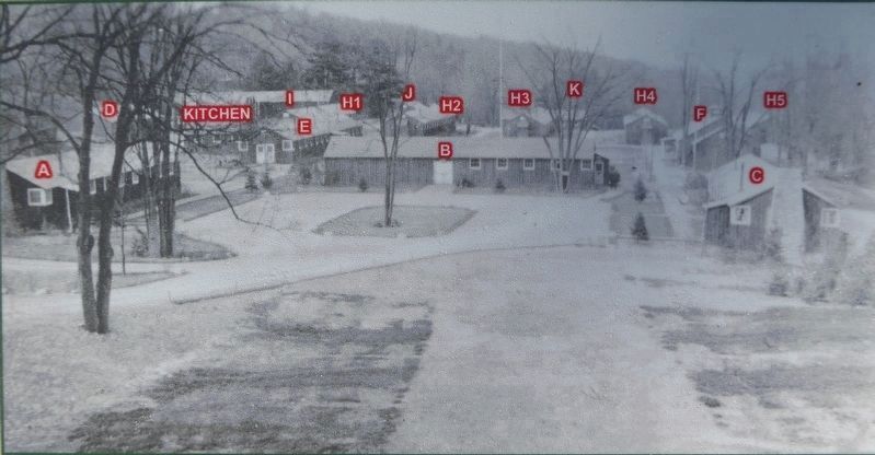 St. Helena Camp 76, circa 1935. The photograph was taken from a location up the hill from this sign. image. Click for full size.