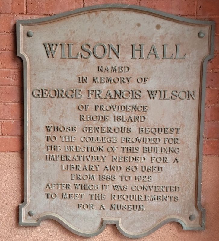 Wilson Hall Marker. Click for full size. Wilson Hall Marker image. Click for full size.