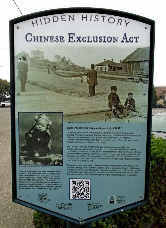 Chinese Exclusion Act Marker image. Click for full size.