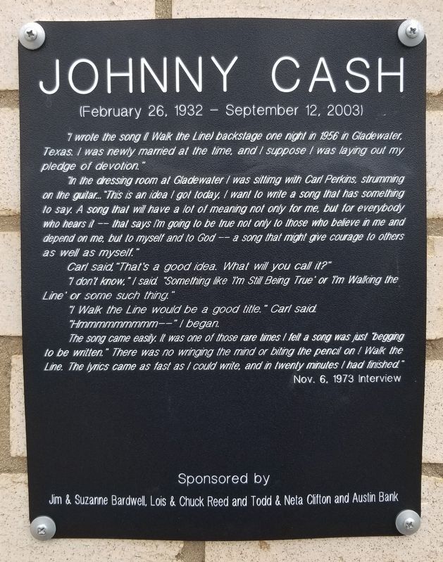 Johnny Cash Marker image. Click for full size.