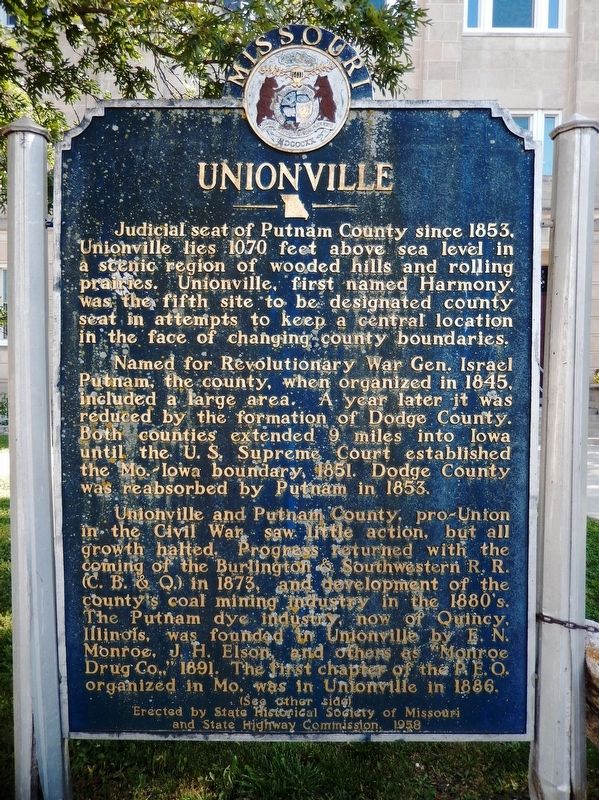 Unionville Marker (<i>side 1</i>) image. Click for full size.