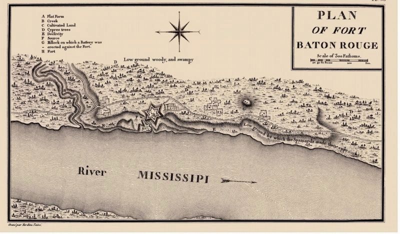 Plan of Fort Baton Rouge. image. Click for full size.