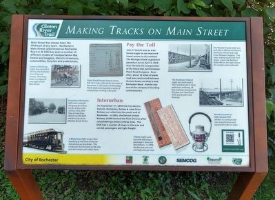 Making Tracks on Main Street Marker image. Click for full size.