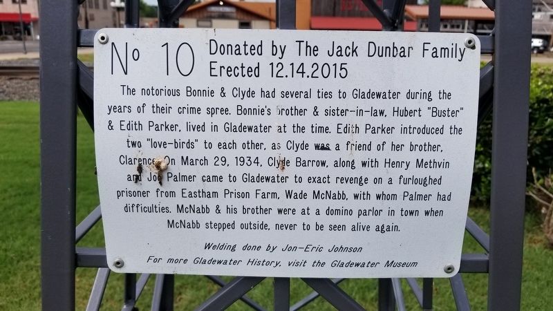 The Notorious Bonnie & Clyde Marker image. Click for full size.