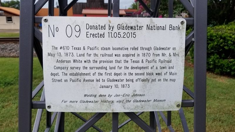 Development of Gladewater Marker image. Click for full size.
