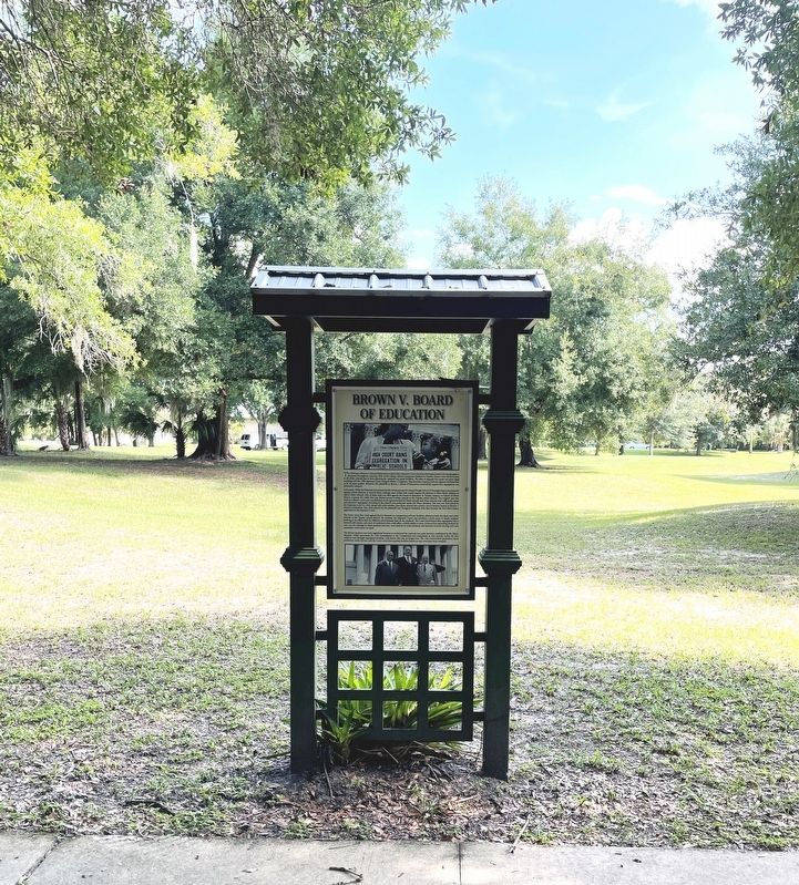 Brown v. Board of Education Marker. Click for full size. Brown v. Board of Education Marker image. Click for full size.