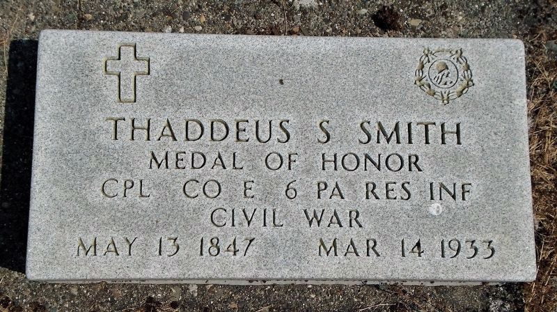 Thaddeus Smith, Medal of Honor Recipient. Click for full size. Thaddeus Smith, Medal of Honor Recipient image. Click for full size.