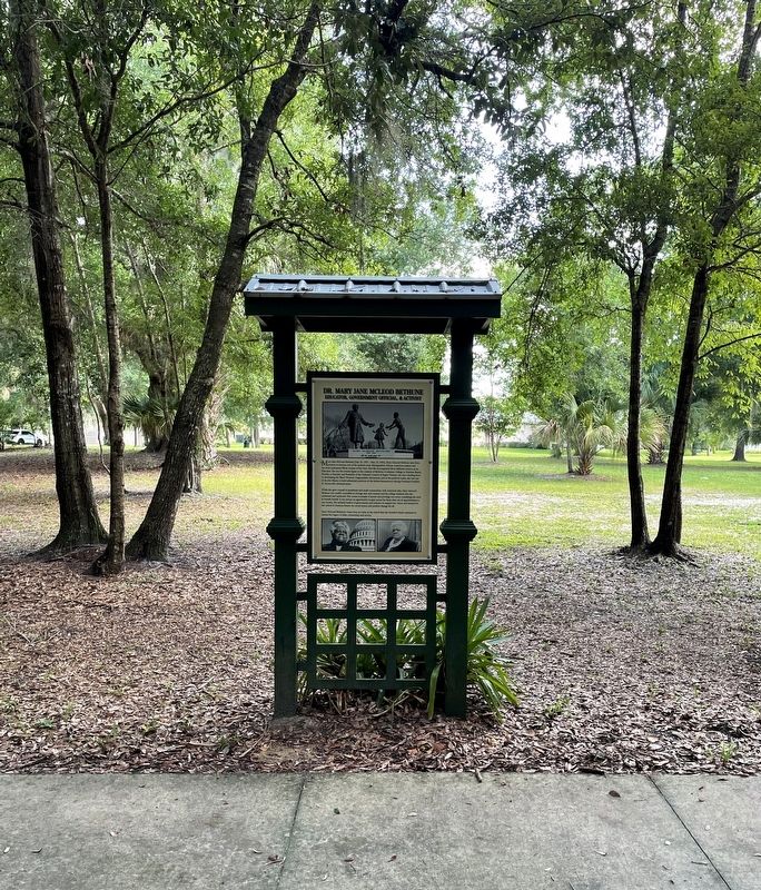 Dr. Mary Jane McLeod Bethune Marker. Click for full size. Dr. Mary Jane McLeod Bethune Marker image. Click for full size.