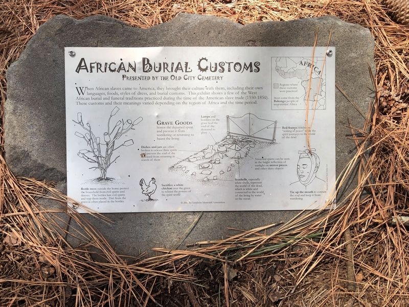 African Burial Customs Marker image. Click for full size.