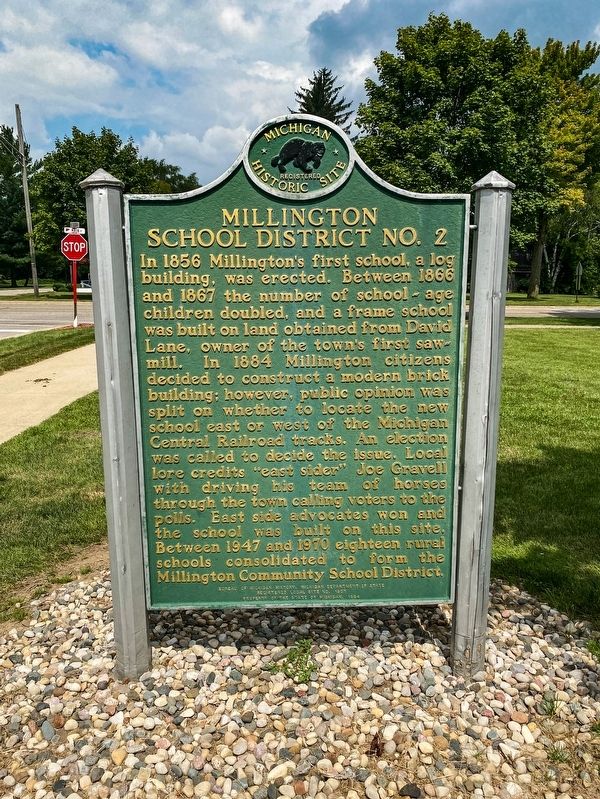 Millington School District No. 2 Marker. Click for full size. Millington School District No. 2 Marker image. Click for full size.