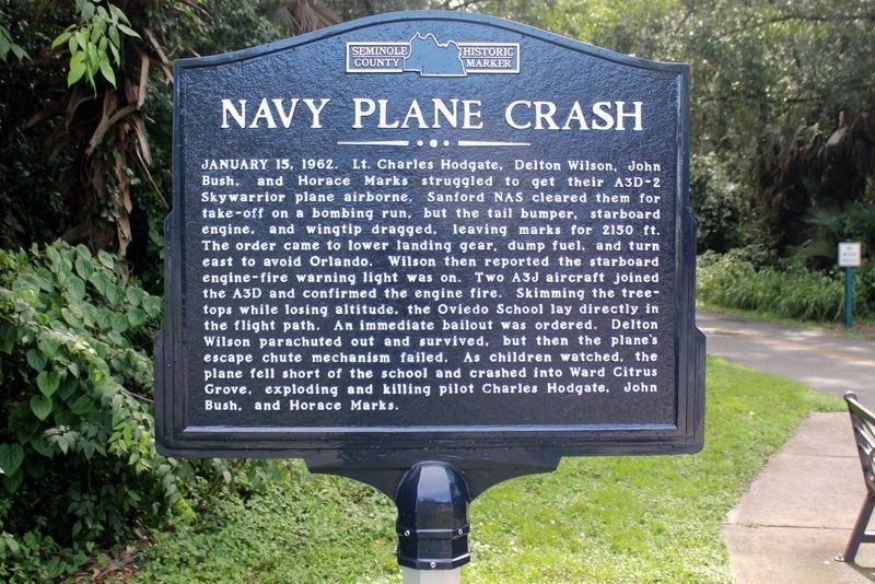 Navy Plane Crash Side of Marker. Click for full size. Navy Plane Crash Side of Marker image. Click for full size.