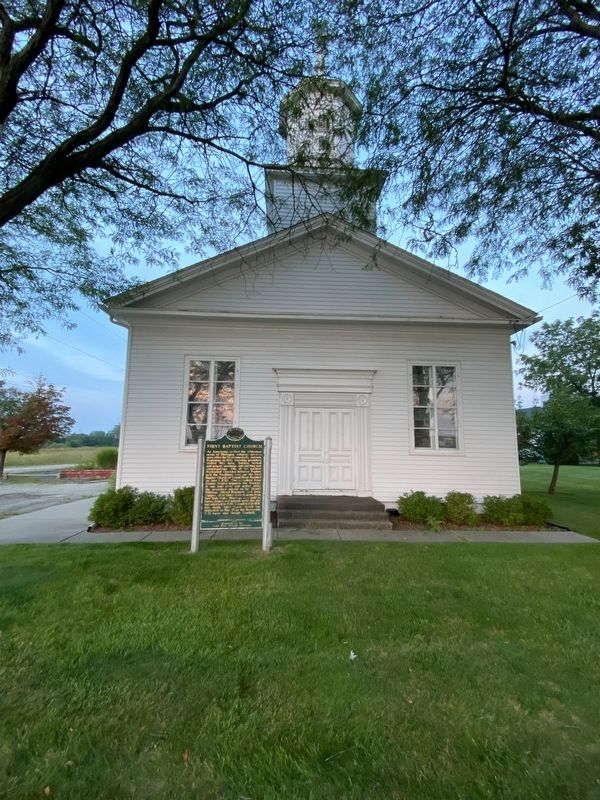 First Baptist Church Marker. Click for full size. First Baptist Church Marker image. Click for full size.