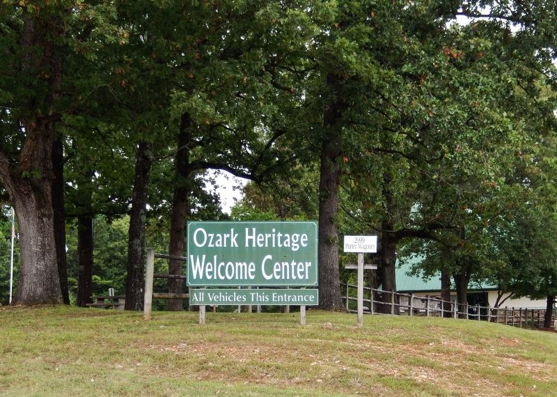 Ozark Heritage Welcome Center Sign image. Click for full size.