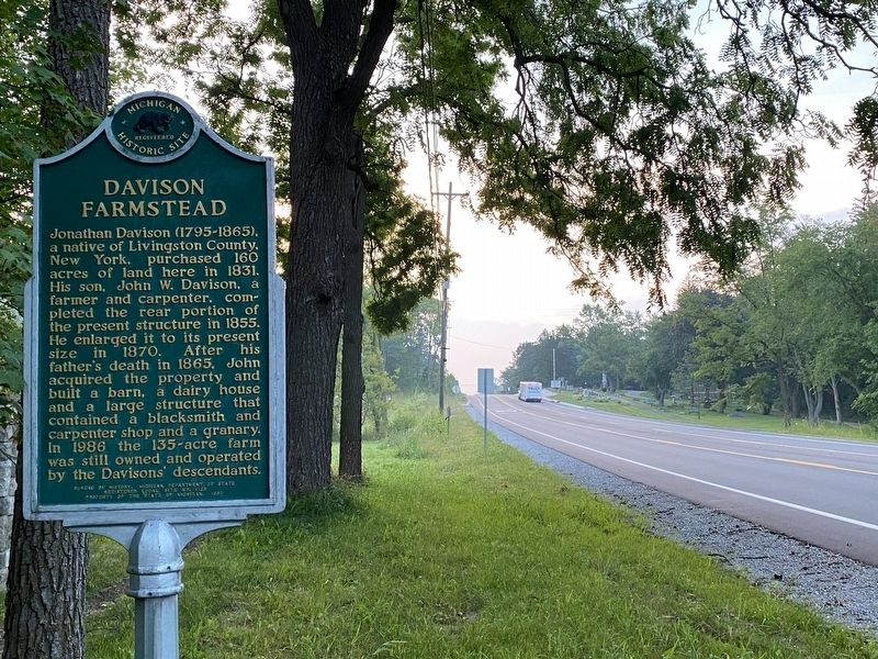 Davison Farmstead Marker image. Click for full size.