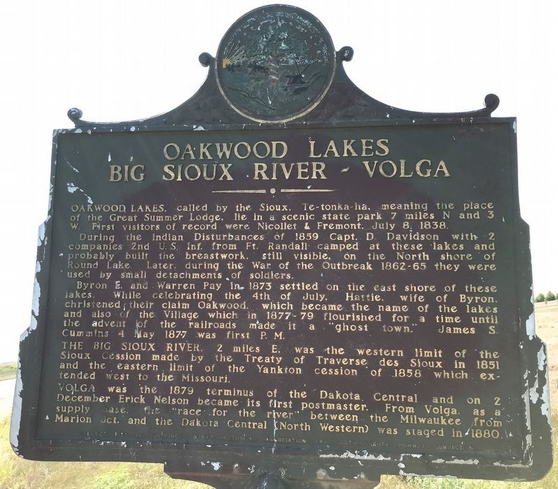Oakwood Lakes Big Sioux River - Volga Marker image. Click for full size.