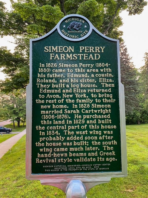 Simeon Perry Farmstead /Perry Family Marker image. Click for full size.