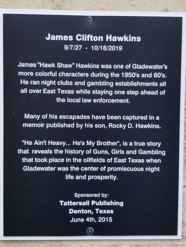 James Clifton Hawkins Marker. Click for full size. James Clifton Hawkins Marker image. Click for full size.