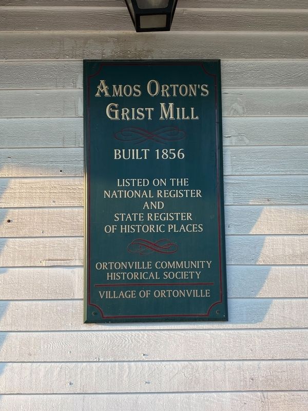Amos Orton's Grist Mill Marker image. Click for full size.