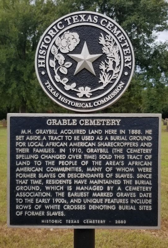 Grable Cemetery Marker image. Click for full size.