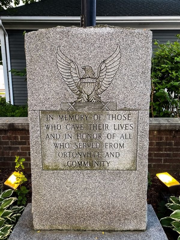 Ortonville Veterans Memorial. Click for full size. Ortonville Veterans Memorial image. Click for full size.