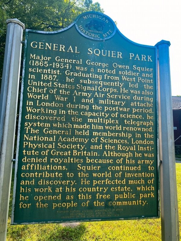 General Squier Park Marker image. Click for full size.
