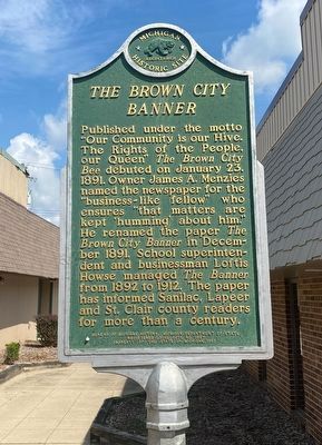 <i>The Brown City Banner</i> Marker image. Click for full size.