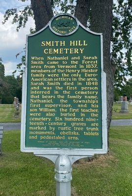 Smith Hill Cemetery Marker. Click for full size. Smith Hill Cemetery Marker image. Click for full size.