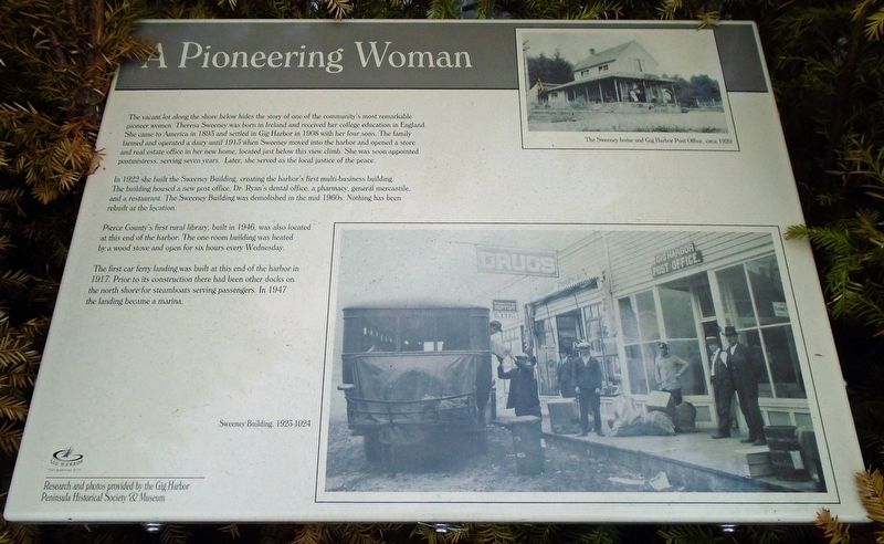 A Pioneering Woman Marker. Click for full size. A Pioneering Woman Marker image. Click for full size.