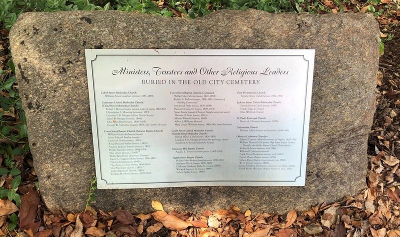 Ministers, Trustees and Other Religious Leaders Marker. Click for full size. Ministers, Trustees and Other Religious Leaders Marker image. Click for full size.