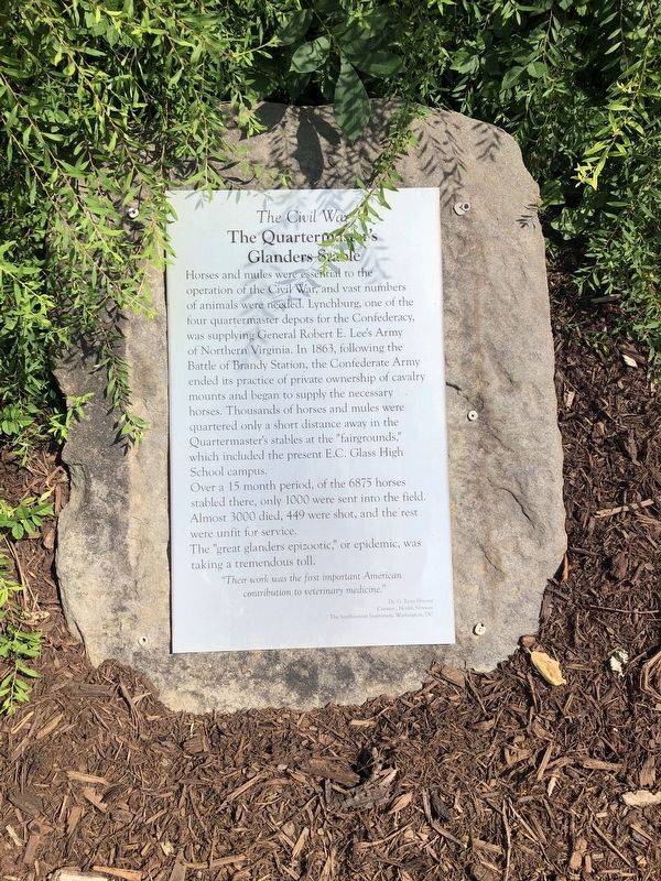 The Quartermaster's Glanders Stable Marker. Click for full size. The Quartermaster's Glanders Stable Marker image. Click for full size.