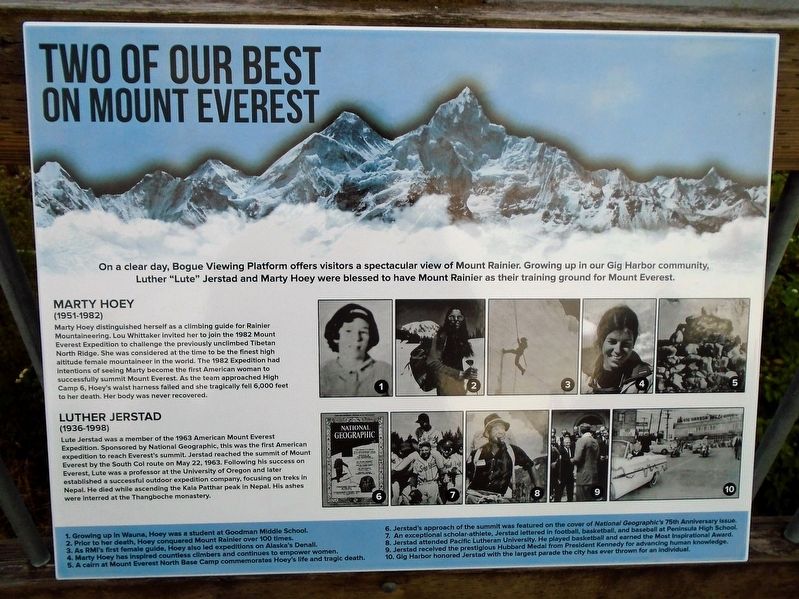Two of Our Best on Mount Everest Marker image. Click for full size.