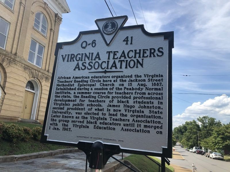Virginia Teachers Association Marker image. Click for full size.