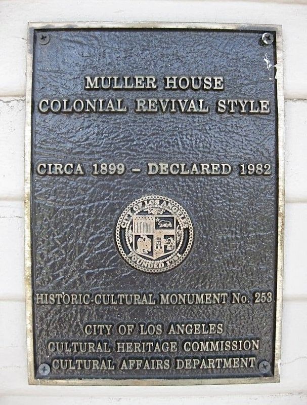 Muller House Marker. Click for full size. Muller House Marker image. Click for full size.