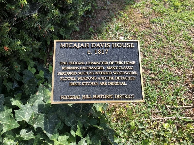 Micajah Davis House Marker image. Click for full size.