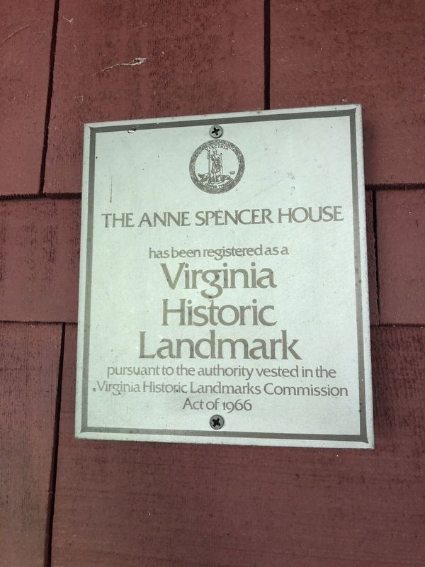Virginia Historic Landmark plaque for the house image. Click for full size.