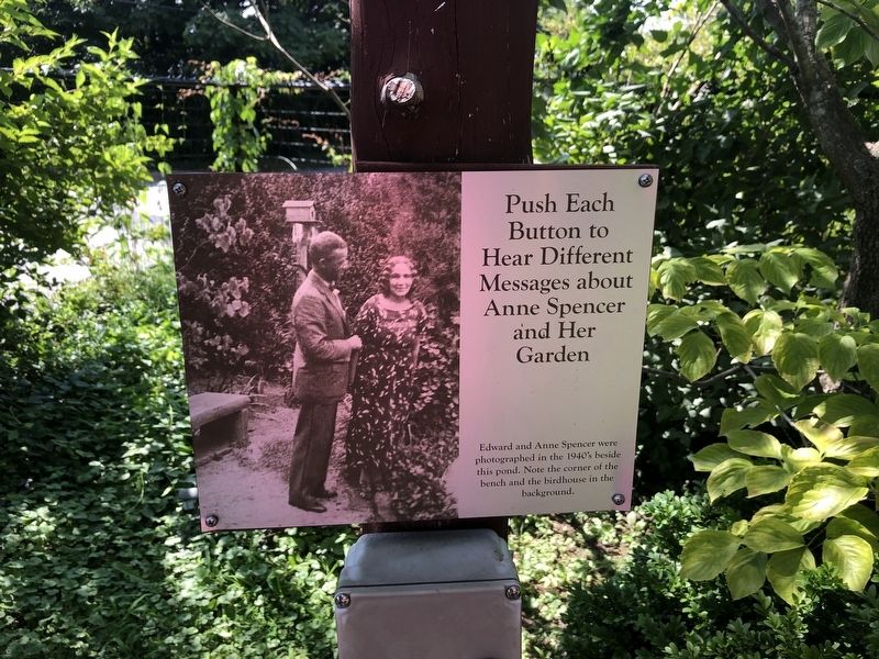 Anne Spencer and Her Garden Marker image. Click for full size.