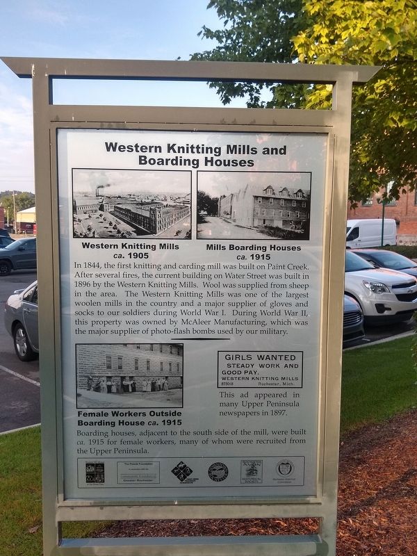 Western Knitting Mills and Boarding Houses Marker image. Click for full size.