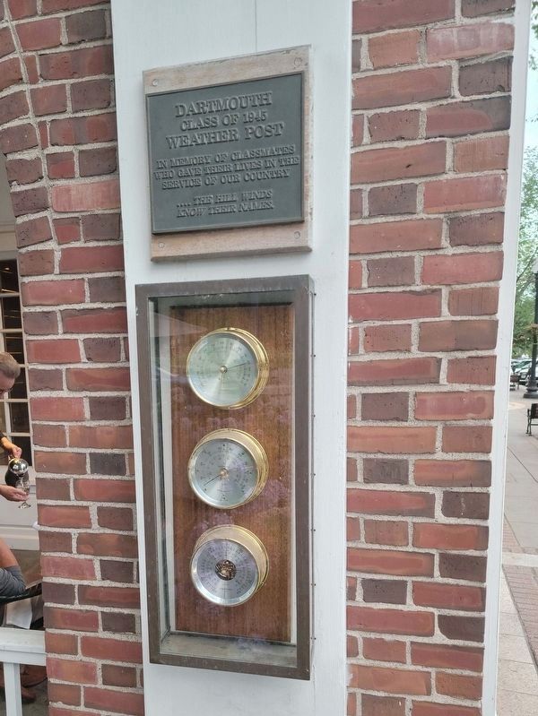 Dartmouth Weather Post Marker. Click for full size. Dartmouth Weather Post Marker image. Click for full size.