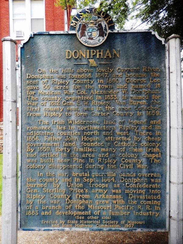Doniphan Marker (<i>side 1</i>). Click for full size. Doniphan Marker (<i>side 1</i>) image. Click for full size.