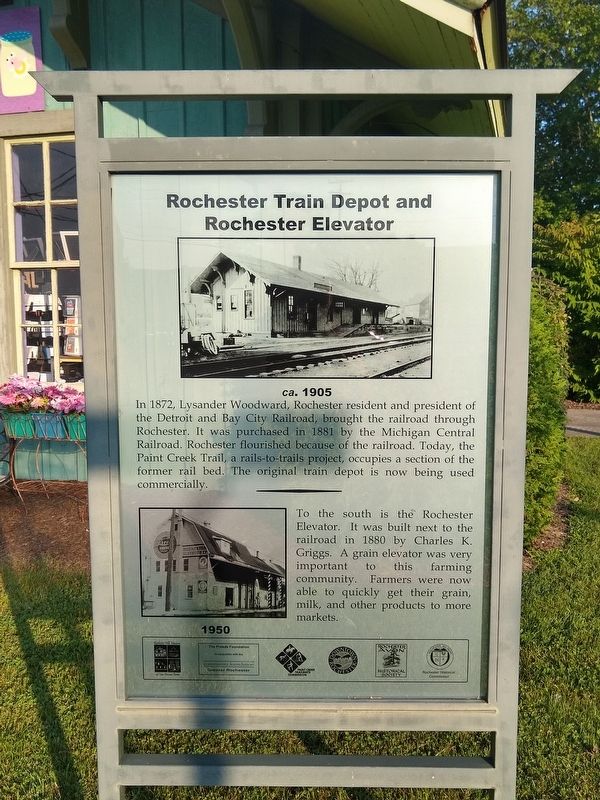 Rochester Train Depot and Rochester Elevator Marker image. Click for full size.