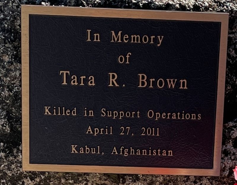 Tara R. Brown Marker. Click for full size. Tara R. Brown Marker image. Click for full size.