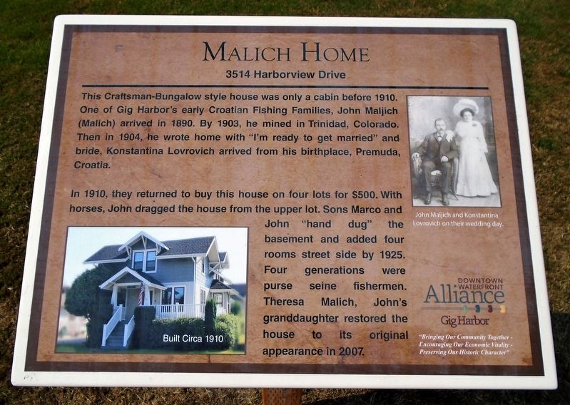Malich Home Marker image. Click for full size.