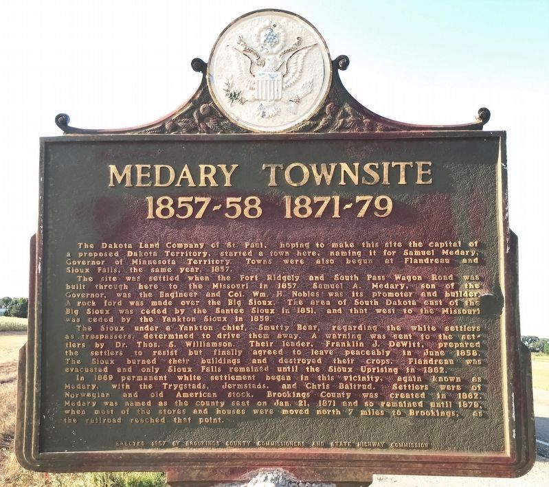 Medary Townsite Marker image. Click for full size.