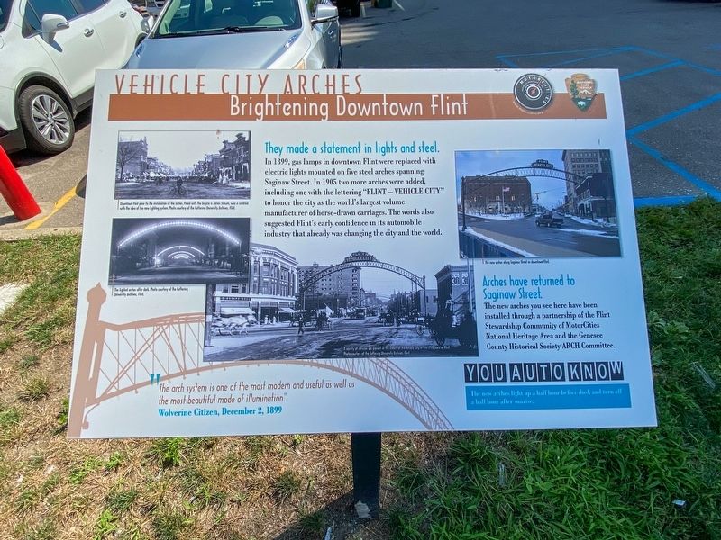 Vehicle City Arches Marker. Click for full size. Vehicle City Arches Marker image. Click for full size.